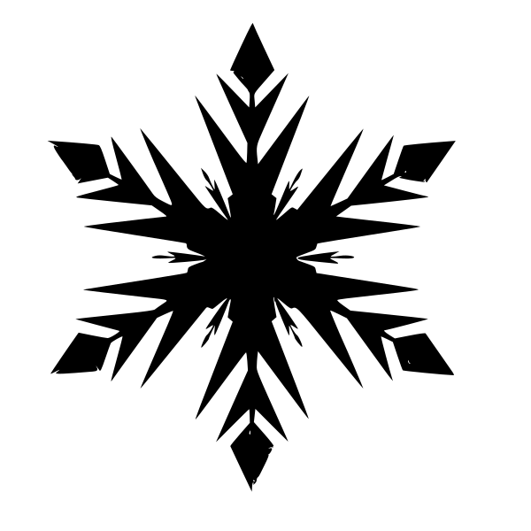 Traced bitmap of the Frozen motif in Inkscape after processing the image